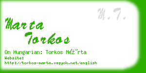 marta torkos business card